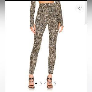 DUNDAS X REVOLVE Zappa Legging Pants in Black and Gold Leopard